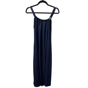 NEW ASTROLOGIE women's crinkle tie back midi dress in modern navy